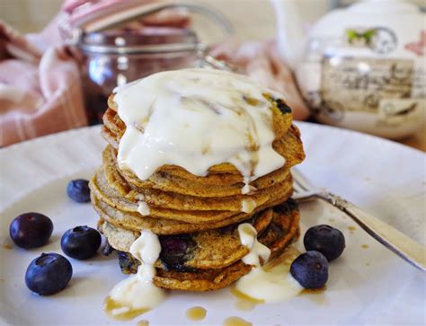 Lemon And Blueberry Oat Flour Pancakes Gf Euphoric Vegan