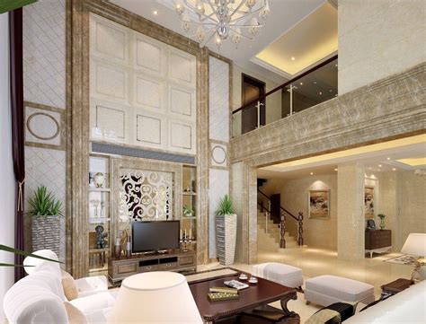 This is a combination of a master bedroom with cupboard, false ceiling design and bed design + living room with a tv unit and. Penthouse Duplex living area - Google Search (With images ...