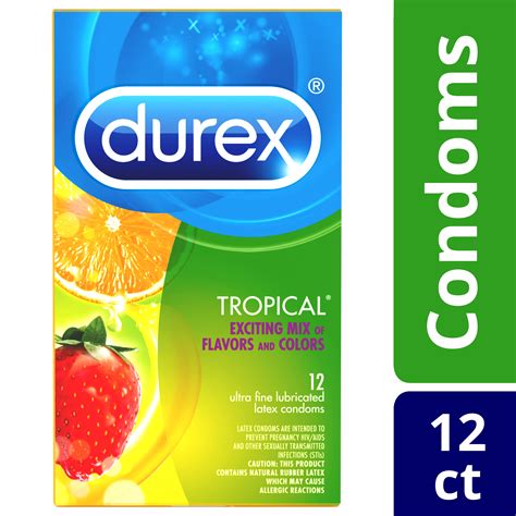 Durex Tropical Ultra Fine Flavored Lubricated Latex Condoms Variety