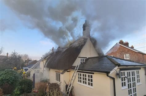 Dozens Of Firefighters Are Tackling Thatched Cottage Blaze Near Salisbury