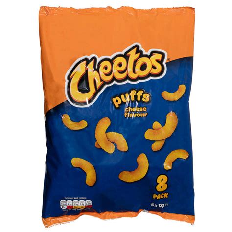 Cheetos Cheese Flavour Puffs 8 X 13g Crisps Snacks
