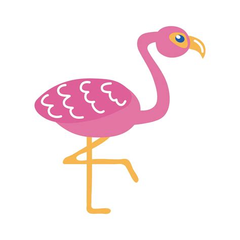 Flamingo Bird Flat Style Icon 2476074 Vector Art At Vecteezy
