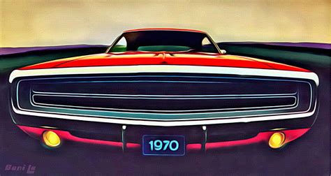 1970 Dodge Charger Painting By Little Bunny Sunshine Pixels