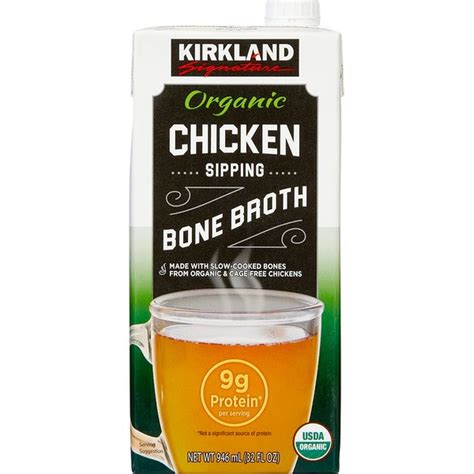 Kirkland Signature Organic Chicken Sipping Bone Broth 32 Fl Oz