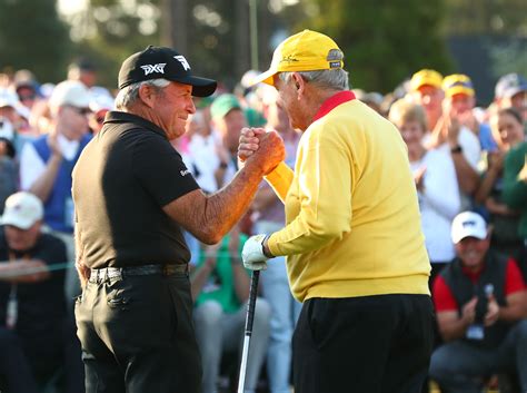 Masters Jack Nicklaus Gary Player Hit Their Ceremonial Tee Shots