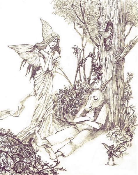 Example Of Poster Art Dream Drawing Midsummer Nights Dream