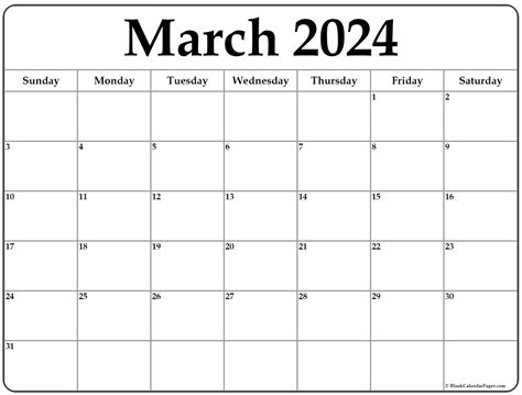 March 2024 Calendar Template Free Download Yetty Tiphani