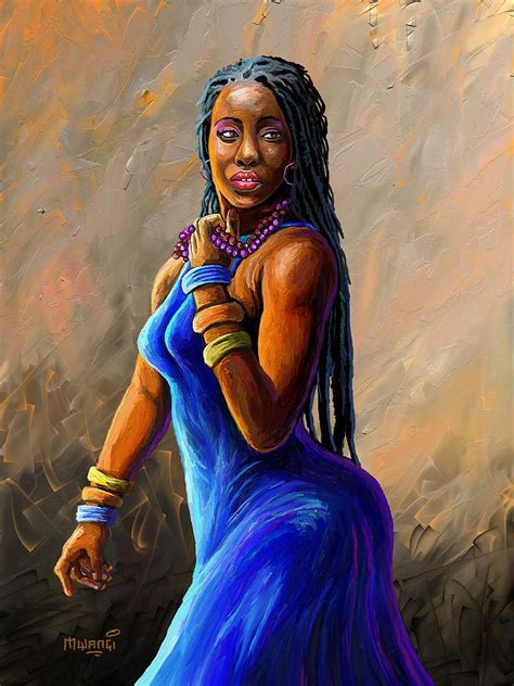 Black Silver Nude African Art Woman Painting On Canvas Cuadros Poster My Xxx Hot Girl
