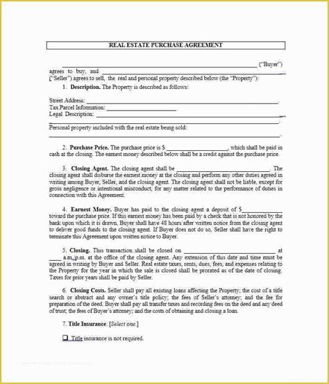 Free Printable Contract For Deed Template