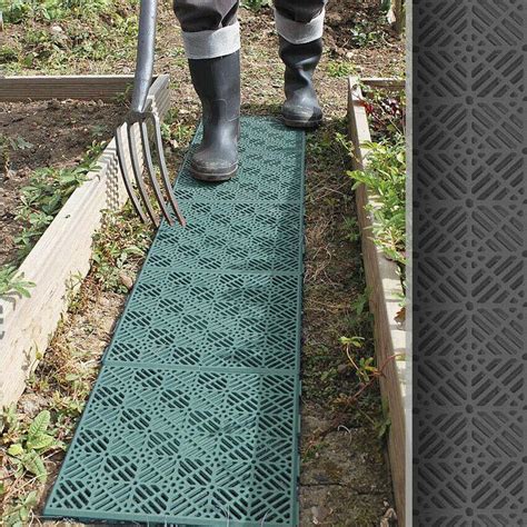 Pack Of 5 Non Slip Garden Path Walkway Patio Tiles Interlocking Plastic