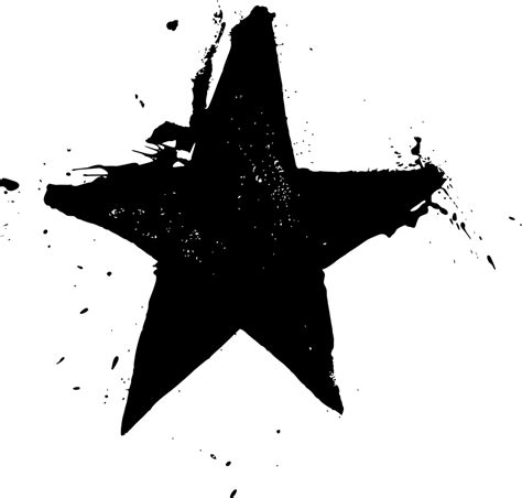9 Grunge Star Stamp Png Transparent