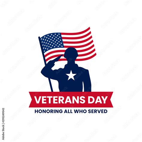 Happy Veterans Day Honoring All Who Served Retro Vintage Logo Badge
