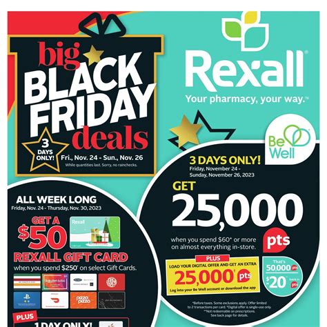 Rexall Weekly Flyer Weekly Savings Big Black Friday Deals On