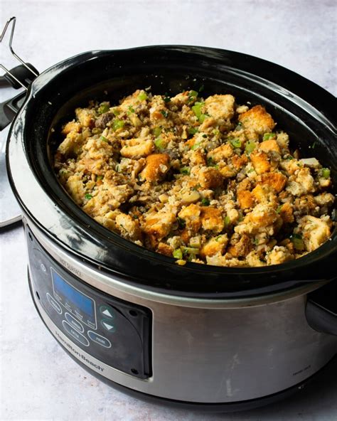 Slow Cooker Thanksgiving Stuffing Blue Jean Chef Meredith Laurence