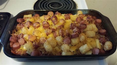 Bacon, sausage, and tater tots! Pin on Food