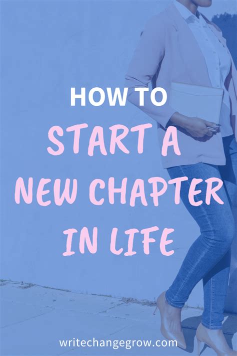 How To Start A New Chapter In Life