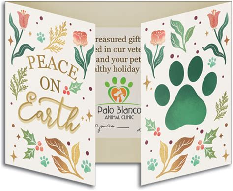 Paw Peace Gate Fold Card SmartPractice Veterinary