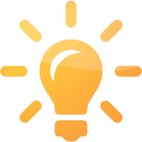 Orange Light Bulb Idea Icon Png Transparent Background Free Download