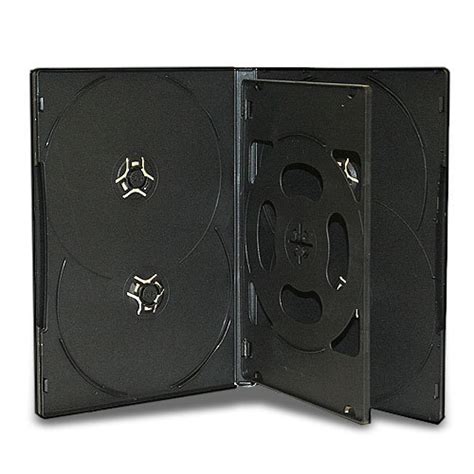 14mm Standard Black Cd Dvd Case 6 Discs With 1 Tray