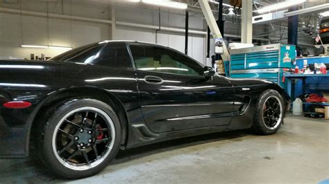 Corvette Wheels Cv04 Corvette C5 Z06 Wheels Black Machd 18x105 17x95