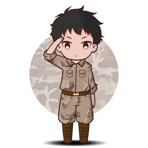 Cute Saluting Army Soldier Boy Download Free Vectors Clipart