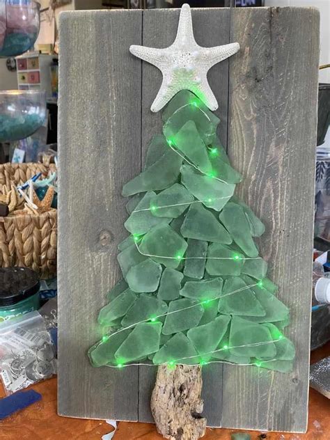 Sea Glass Christmas Trees
