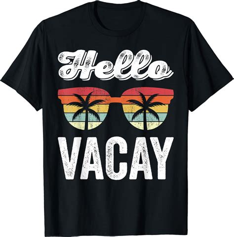 Hello Vacay Tank Top Funny Beach Vacation Shirt Summer T