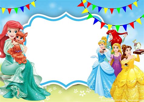 Disney Princess Invitation Card Template