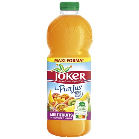 Joker Jus Multifruits Sans Sucres Ajoutés La Bouteille De 15l