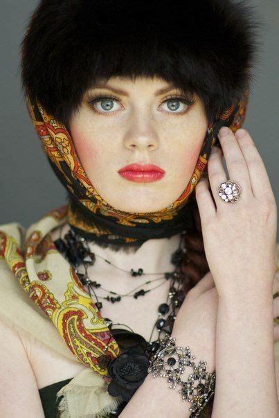 the wearing style of a russian pavlovsky posad shawl folk russian shawl russian beauty