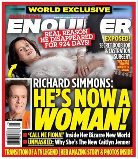 richard simmons transgendered living   woman  hollywood gossip