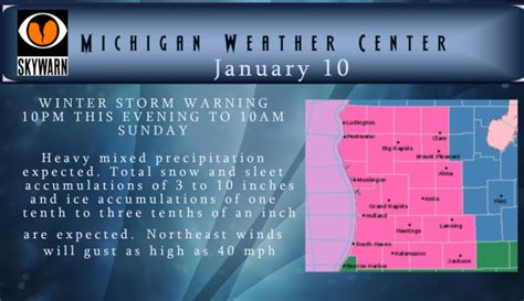 Winter Storm Warning The Michigan Weather Center
