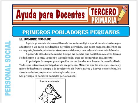 Primeros Pobladores Peruanos Para Tercero De Primaria Ayuda Para Docentes