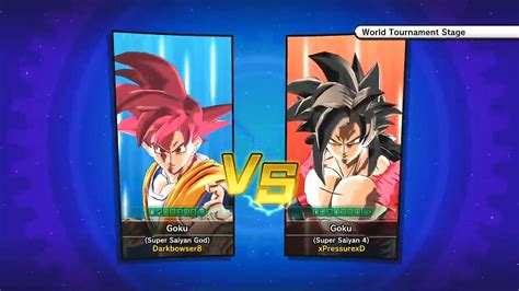 Dragon Ball Xenoverse Fights Super Saiyan God Goku Vs Super Saiyan 4