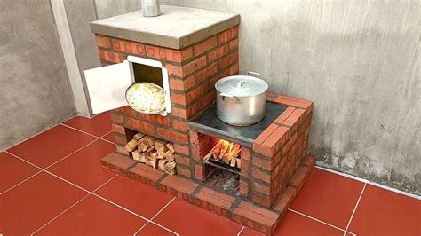 How To Make A Wood Stove And Oven From Bricks And Cement Youtube