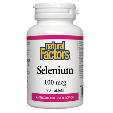 Селен Selenium 100 мкг 90 капсули Natural Factors Аптека Прайм