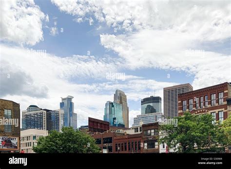 Skyline In Minneapolis Stock Photo Alamy
