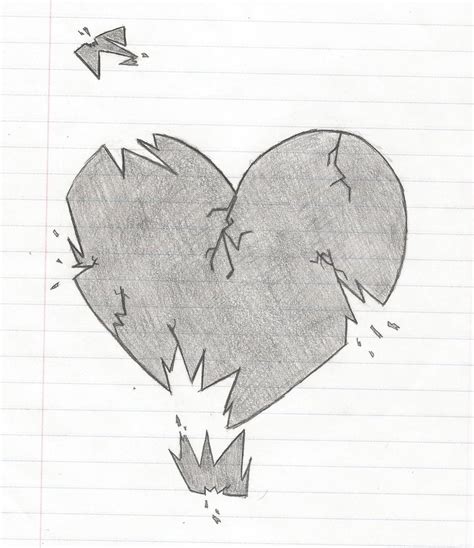 Easy Broken Heart Drawings In Pencil Our Healthy
