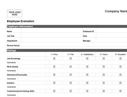 Faculty and staff evaluation fy07 annual employee performance review must be completed in ink. Self Evaluation Form Of Receptionist : Employee Evaluation Form / It is an annual review, which ...
