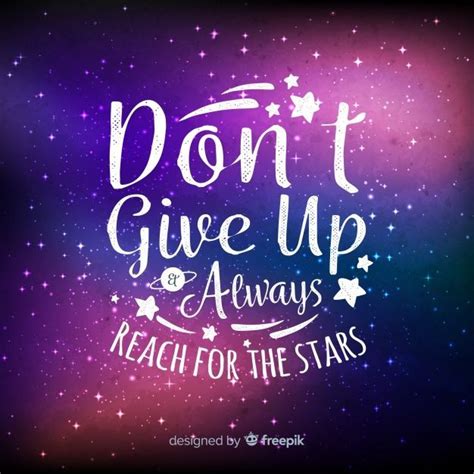 Galaxy Background With Quote Design Vector Free Download Galaxy