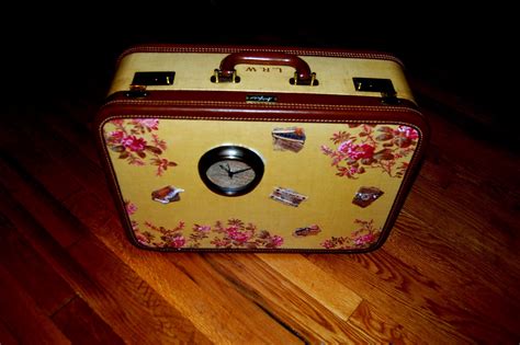 My Art Glass World Vintage Suitcase With Custom Decoration