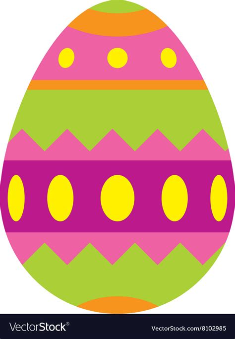 Color Easter Egg Cartoon Spring Decoration Vector Image