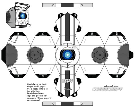 3simple Portal 2 Papercraft Hector Lifedesign