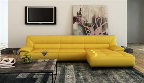 Use them in commercial designs under lifetime, perpetual & worldwide rights. Divani Casa 5121B Modern Yellow Italian Leather Sectional Sofa