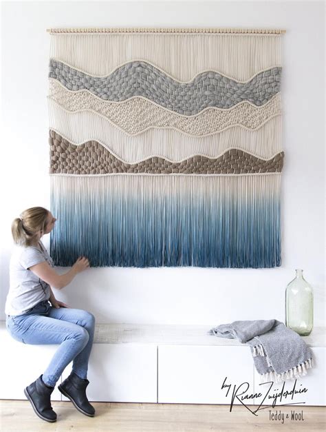 Extra Large Macrame Wall Hanging Woven And Dyed Wall Tapestry Etsy