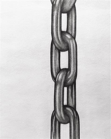 Realistic Metal Chain Drawing Metal Drawing How To Draw Chains
