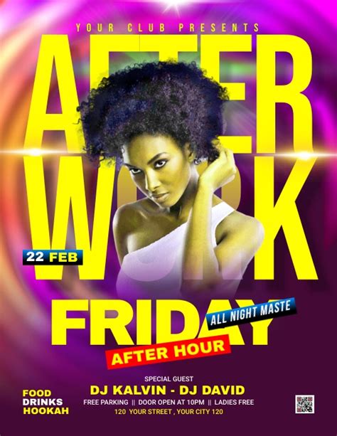 After Work Night Party Flyer Template Postermywall