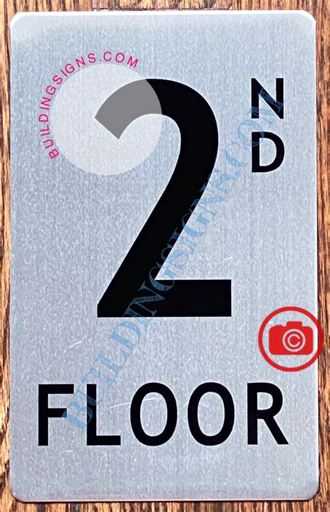 2nd Floor Sign Silver Aluminum Signs 8x5 Hpd Signscom
