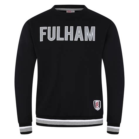 Fulham Fc Official Soccer T Mens Crest Sweatshirt Top Ebay