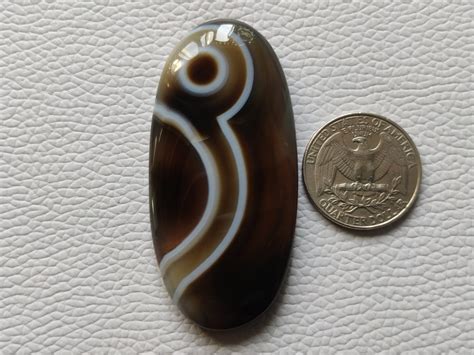 Very Rare Black Banded Onyx Gemstone 62x29x65 Mm Big Oval Etsy